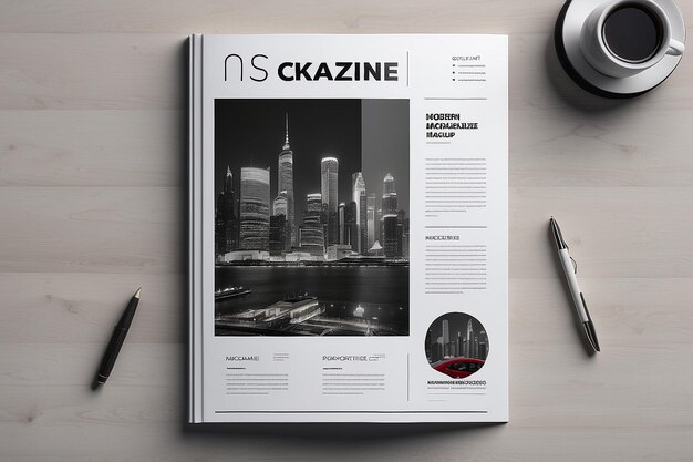 Une maquette de magazine moderne gratuite