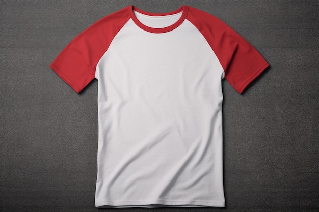 Une maquette de maillot de baseball en blanc de Raglan