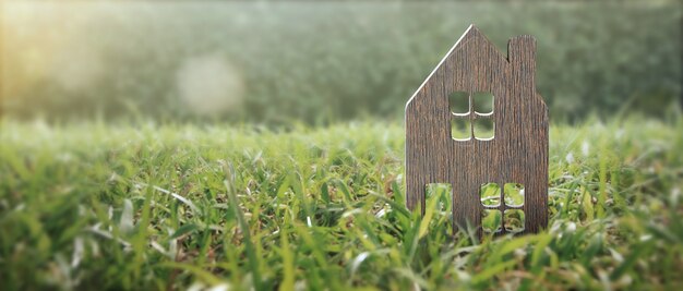 Photo maquette de maison miniature individuelle. concept d'investissement immobilier immobilier