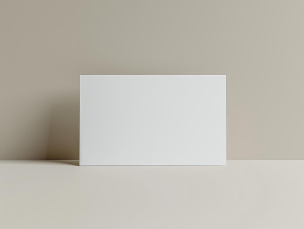 Une maquette minimaliste d'une carte d'invitation blanche et blanche