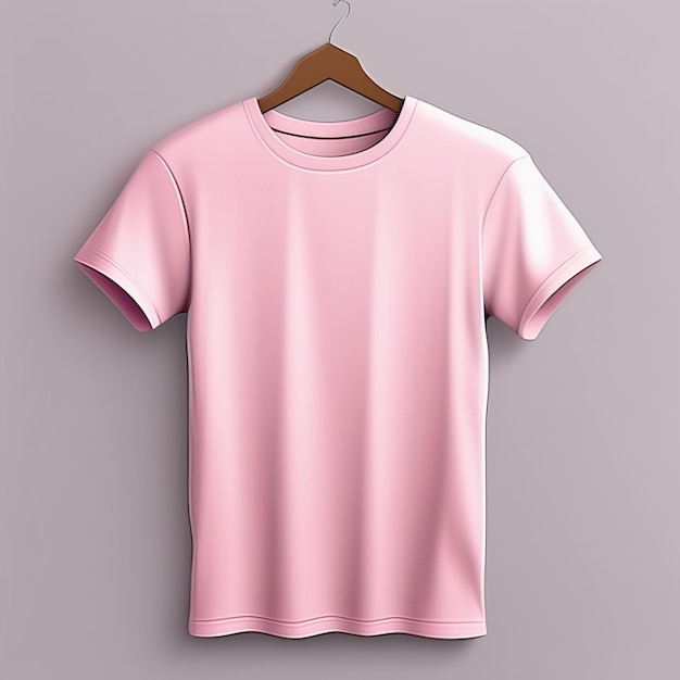 Maquette de mode tshirt rose vierge