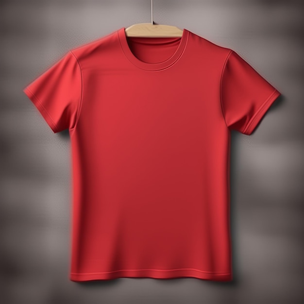 Maquette de mode tshirt rouge vierge