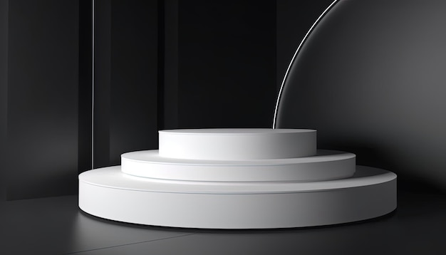 Maquette de modèle Podium vide minimaliste pour la publicité de produits cosmétiques