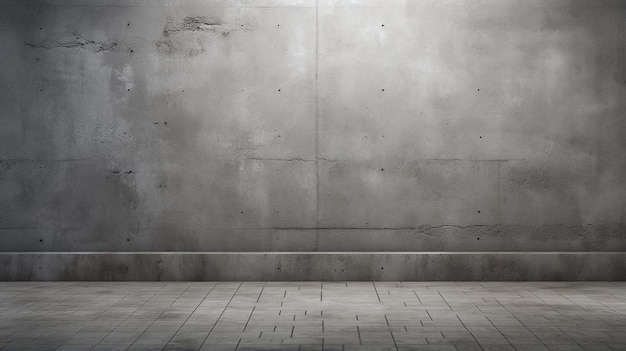 Maquette de mur en béton gris vide