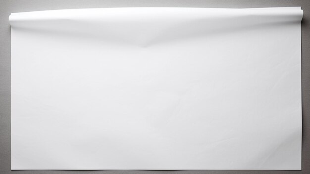 Photo une maquette de papier blanc horizontal est vide