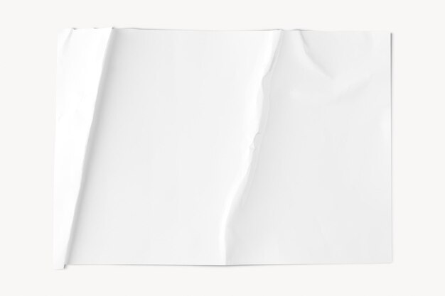Maquette de papier collé png de texture transparente