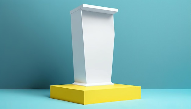 Maquette de podium isolée sur fond Generative Ai