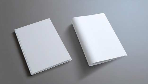 Maquette pour la présentation de la brochure Blanc réaliste du catalogue A4 et A5
