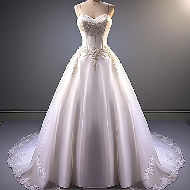 Photo maquette de robe de mariée de luxe