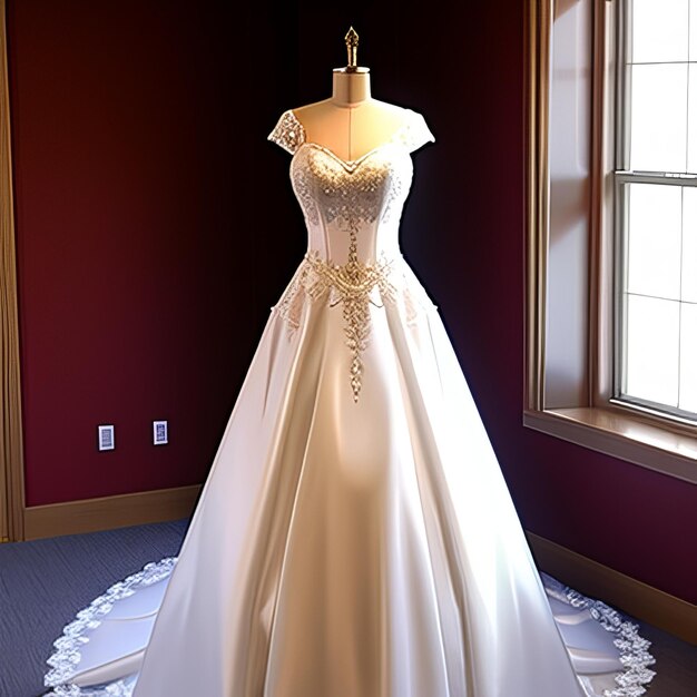 Photo maquette de robe de mariée de luxe