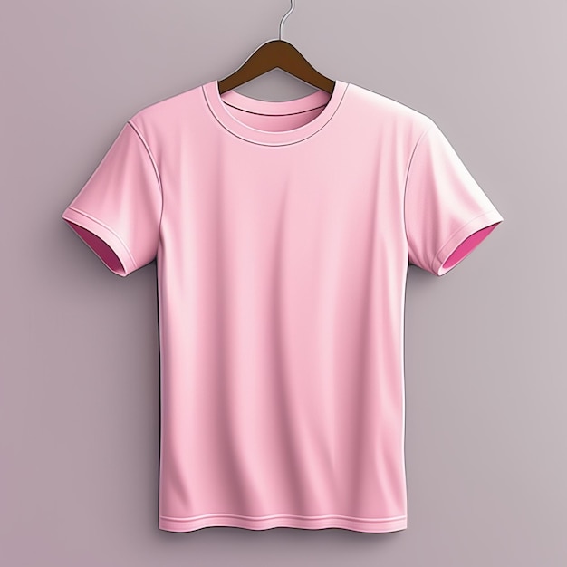 Maquette de robe de mode tshirt rose vierge