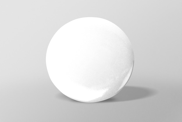 Maquette ronde d'épingle png sur fond gris