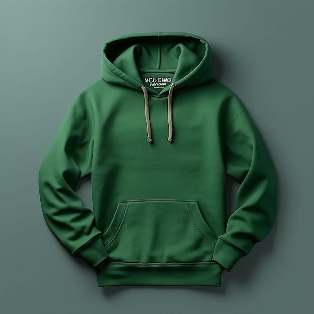 Photo maquette de sweats à capuche et de sweat-shirts à capuche réalistes en couleur verte isolée