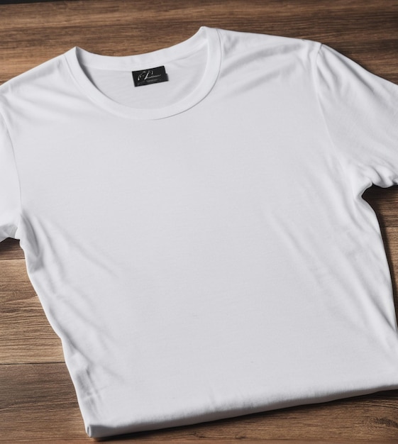 maquette de t-shirt blanc avec espace de copie sur un fond simple