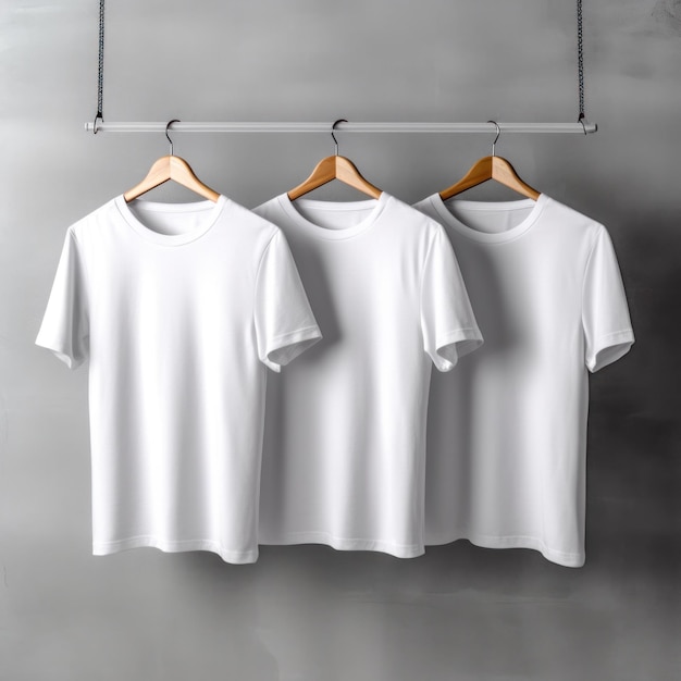 Maquette de t-shirt blanc Illustration AI GenerativexA