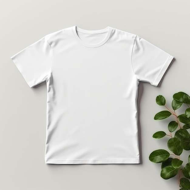 Maquette de t-shirt blanc à manches courtes