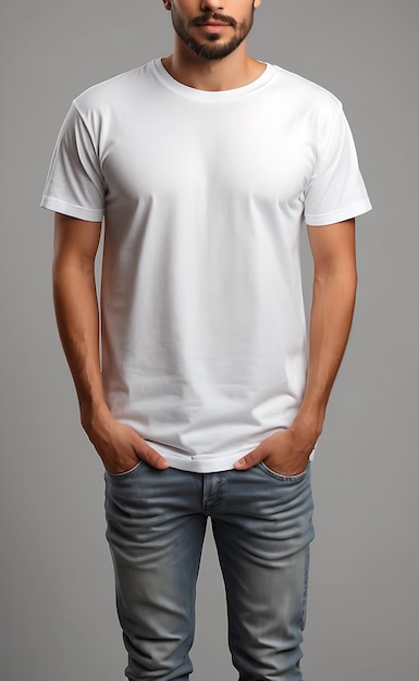 Maquette de t-shirt blanc pour homme