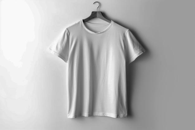 Maquette de T-shirt blanc propre et nette avec fond blanc