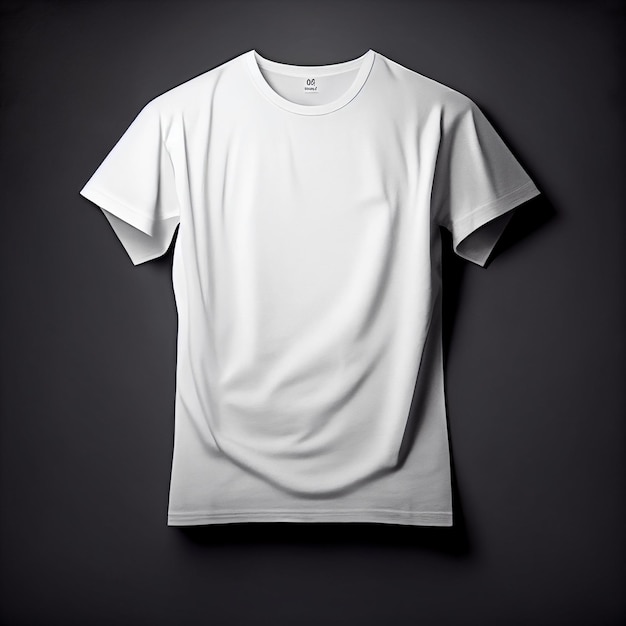 Maquette de t-shirt blanc tee-shirt de base blanc pour votre conception Mannequin fantôme AI générative