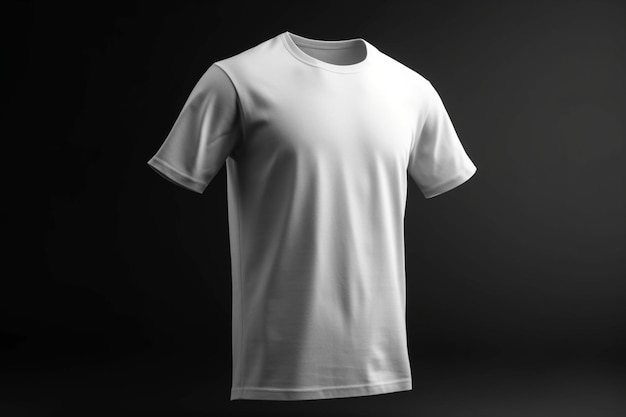 Maquette de t-shirt blanc vide 3D sans fioritures et sans prétention sans fioritures
