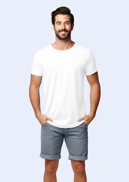 maquette de t-shirt blanc