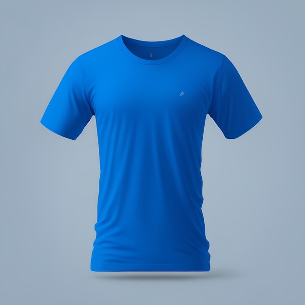 Maquette de t-shirt bleu