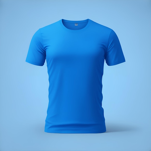 Maquette de t-shirt bleu