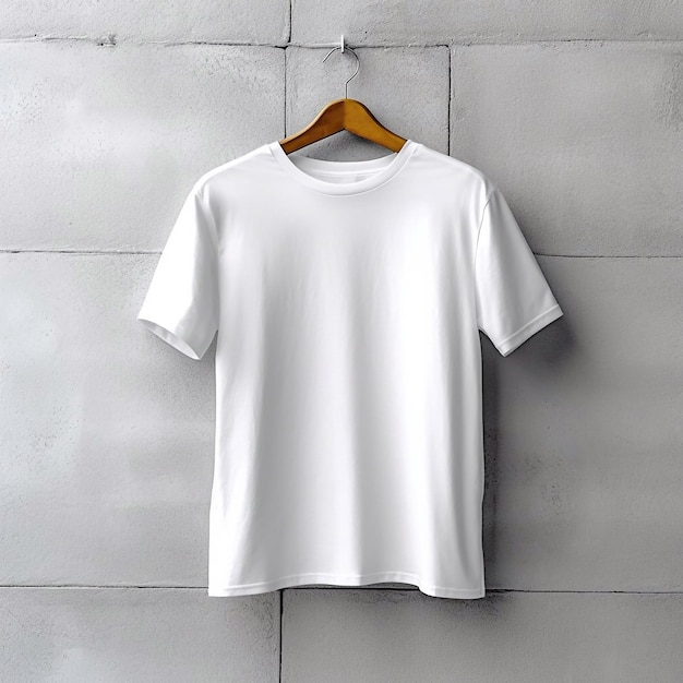 Photo une maquette de t-shirt dans le cintre.