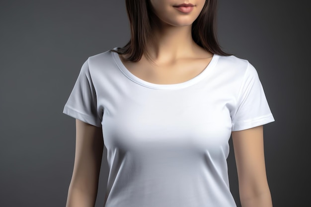 Maquette de t-shirt femme blanche