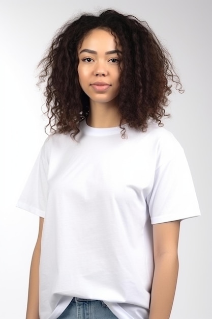 Maquette de t-shirt femme