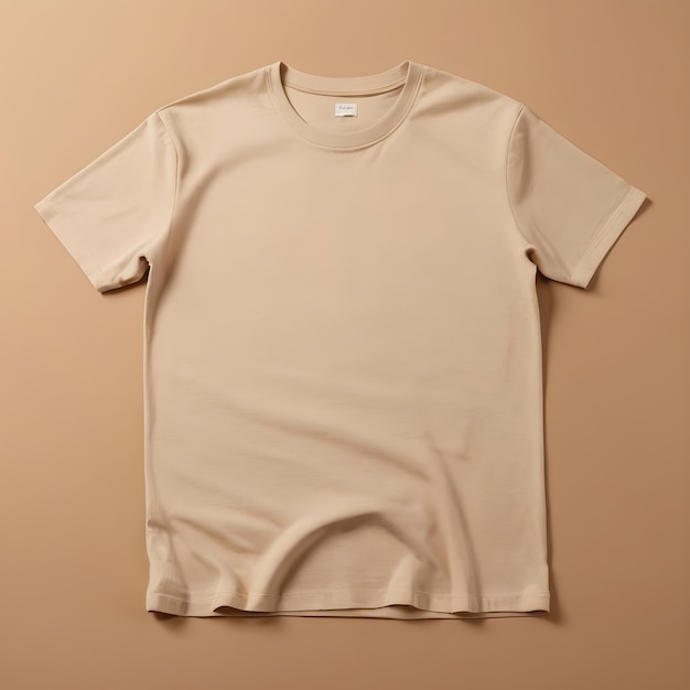 maquette de t-shirt avec fond beige