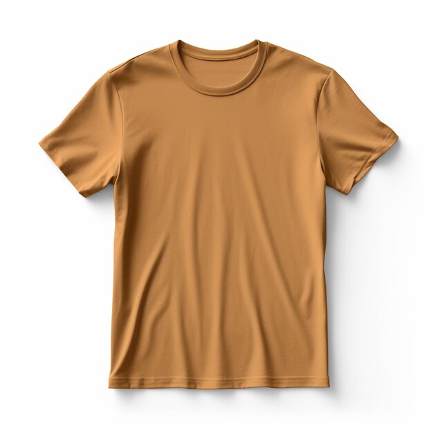 Photo maquette de t-shirt sur un fond blanc rendu en 3d