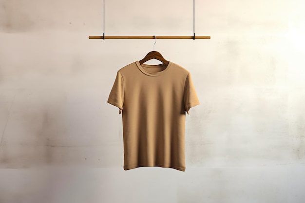 Maquette de t-shirt marron