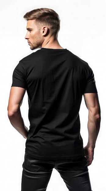 une maquette de t-shirt noir