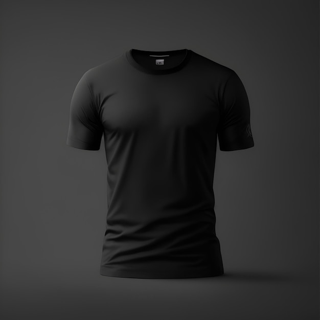 Maquette de T-shirt noir