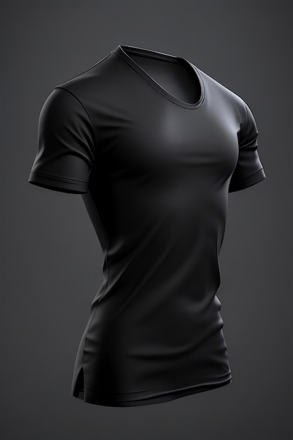 Une maquette de t-shirt noir