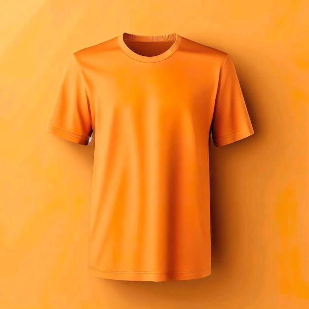 Maquette de t-shirt orange no human 2