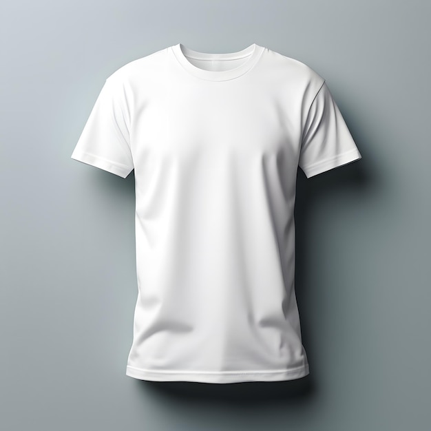 Maquette de t-shirt vierge PNG sur fond gris