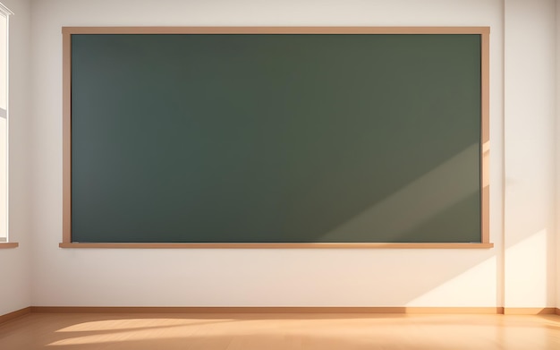 Maquette de tableau noir de classe vide générée par ai