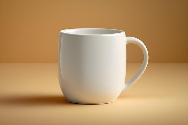 maquette de tasse blanche réaliste 3d