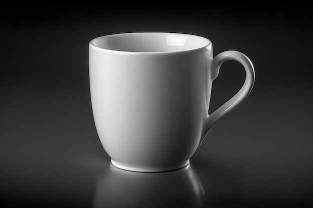 maquette de tasse blanche réaliste 3d