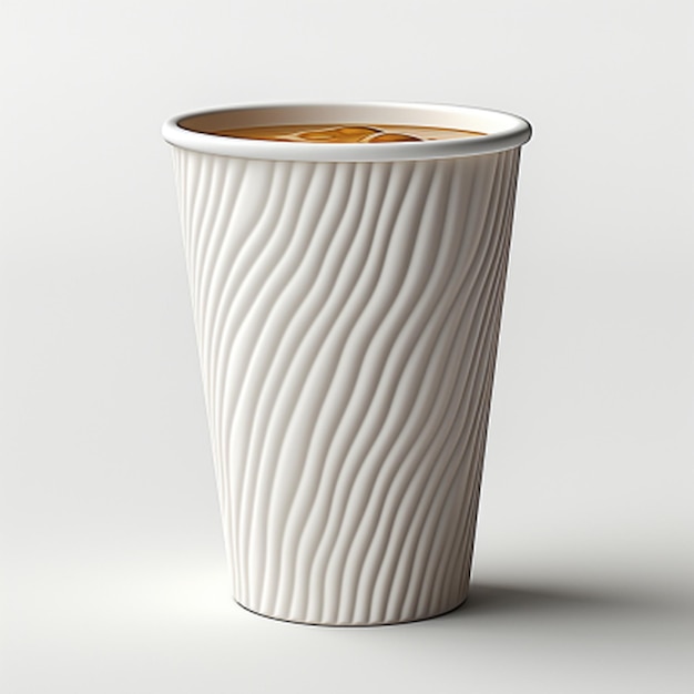 Maquette d'une tasse de café blanche ordinaire