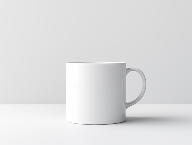 Une maquette d'une tasse de café blanche