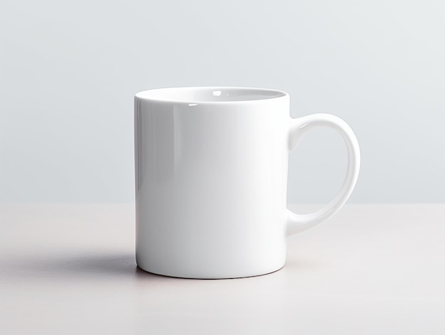 Une maquette d'une tasse de café blanche