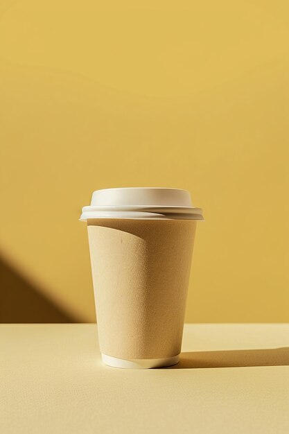Une maquette d'une tasse de café debout