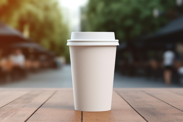 Maquette de tasse à café en papier AI générative