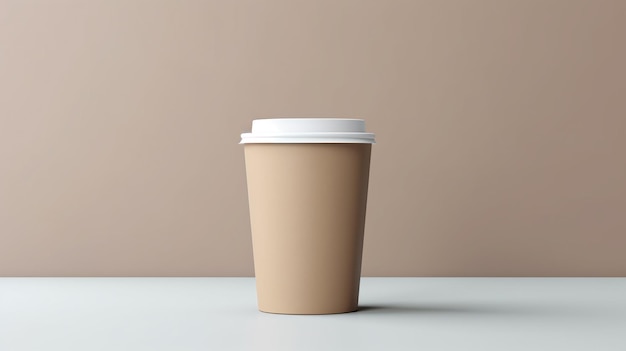Maquette de tasse à café en papier vierge