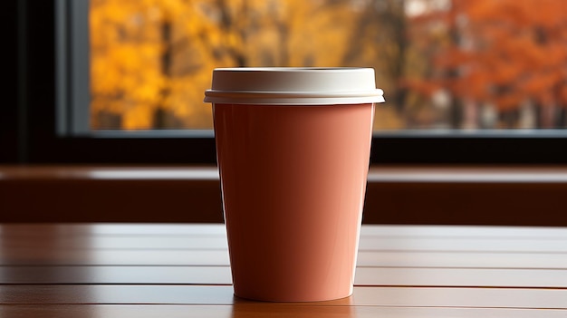 Maquette de tasse à café en plastique à emporter 3d