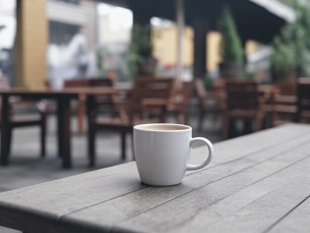 Maquette de tasse sur fond de bar