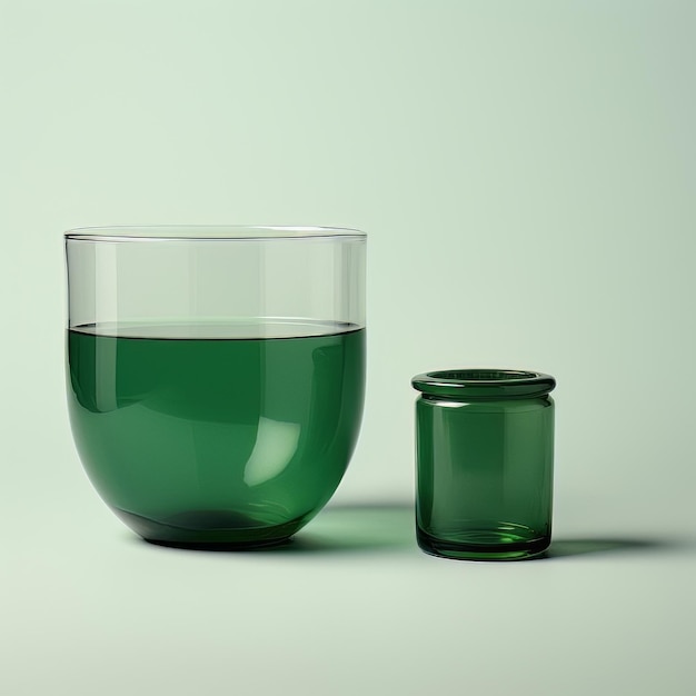 Maquette de tasse avec poignée verte